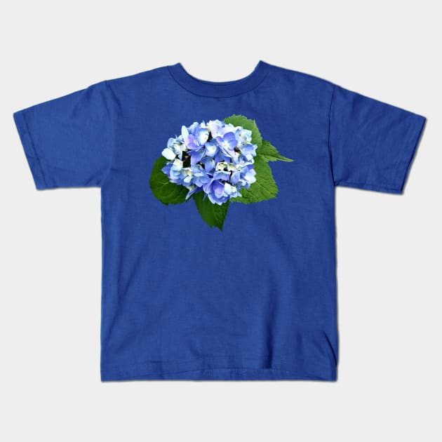 Hydrangeas - Blue and Purple Hydrangea Kids T-Shirt by SusanSavad